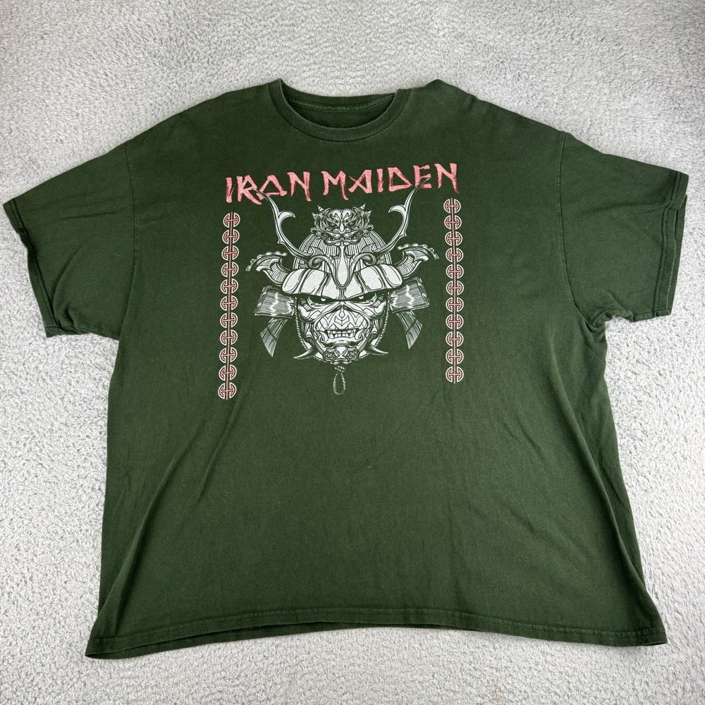 Iron Maiden Shirt Green 2021 Senjutsu Samurai Eddie‎ Rare Men's Size Large